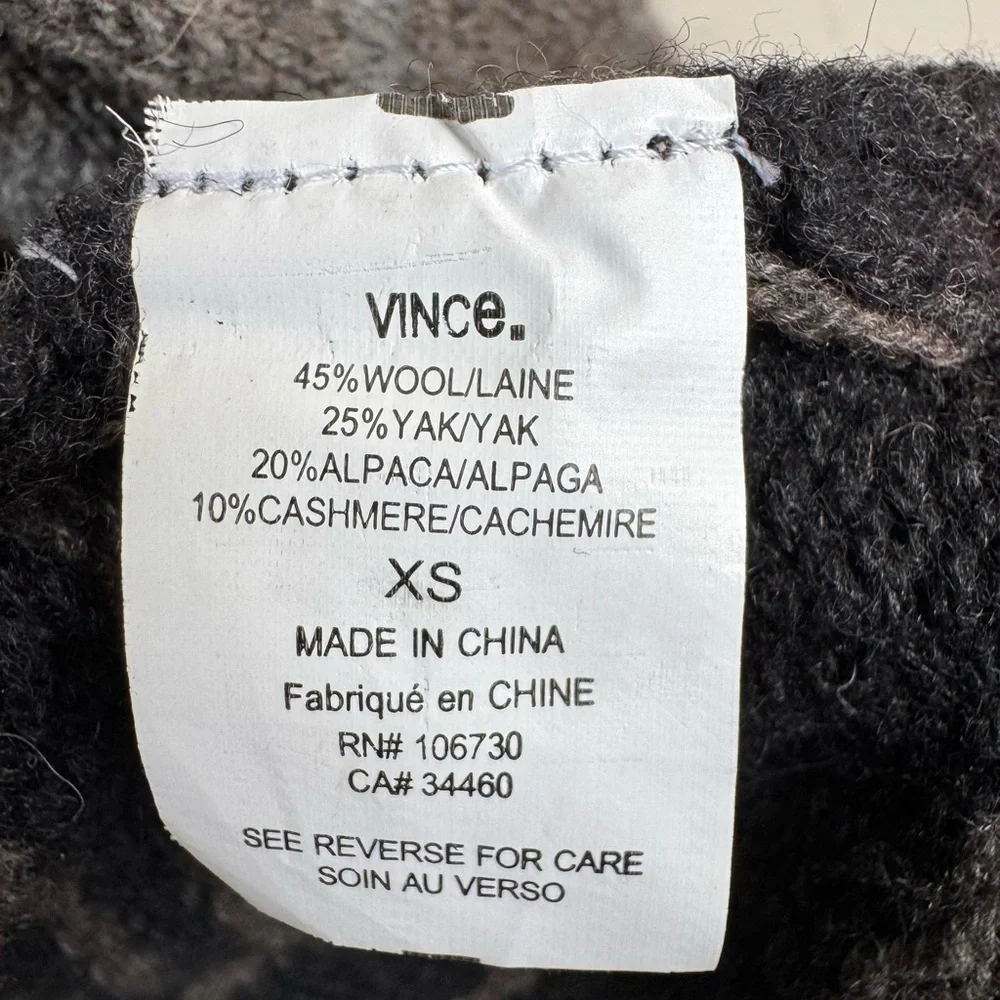 Vince Sophie Oversized Wool/Alpaca/Yak/Cashmere Blanket Cardigan Size XS